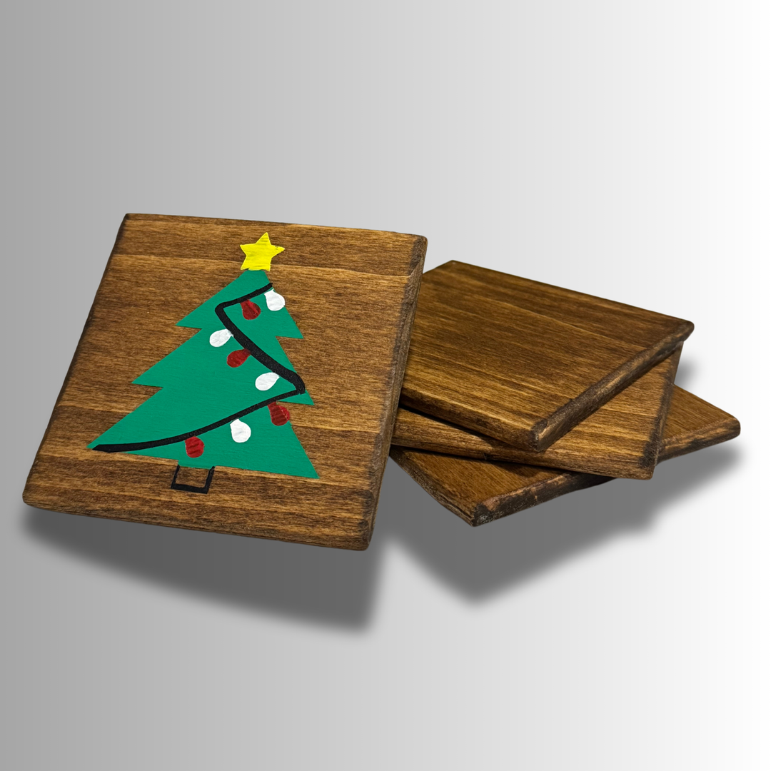 Christmas Tree Painted Coaster Kit